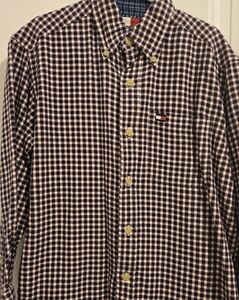 Tommy Hilfiger Navy and White‎ Checkered Shirt